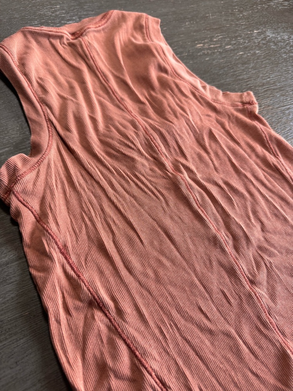Free People Burnt Orange Ribbed Intimately Tank Top Shirt M - Picture 5 of 9